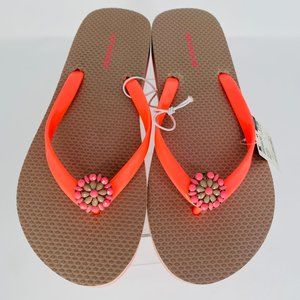 Trendy Flip Flops with Bead Detail